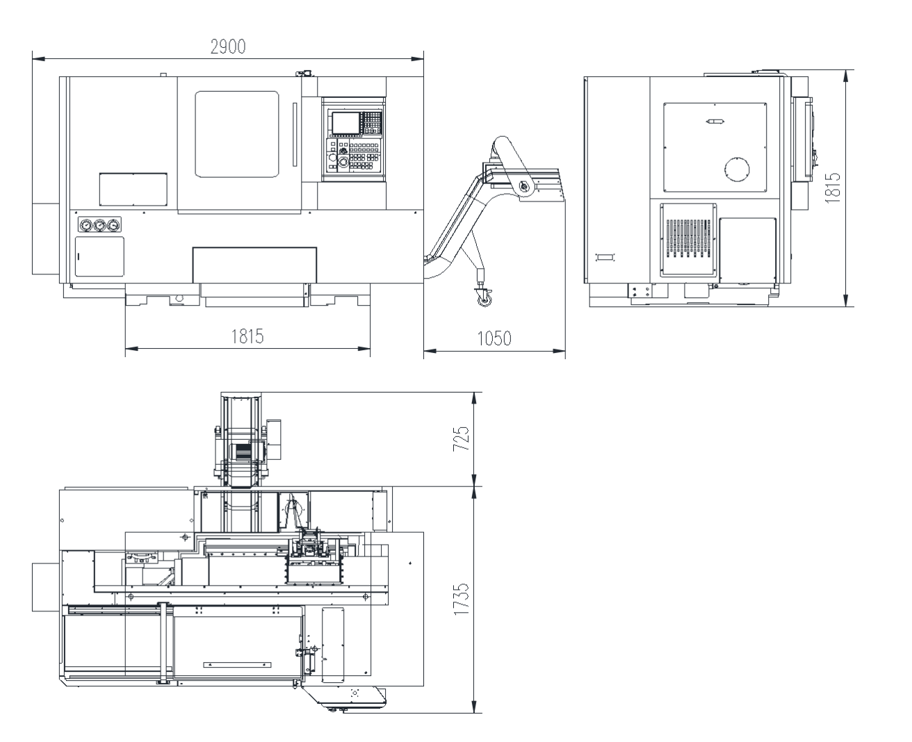 G500 Double Spindle CNC مخرطة 1027