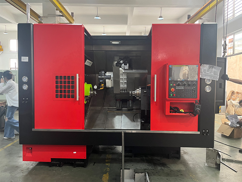 G500 مخرطة CNC المغزل المزدوج