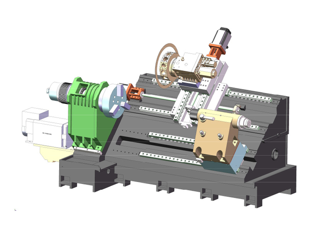 HTB850A مائلة سرير CNC مخرطة