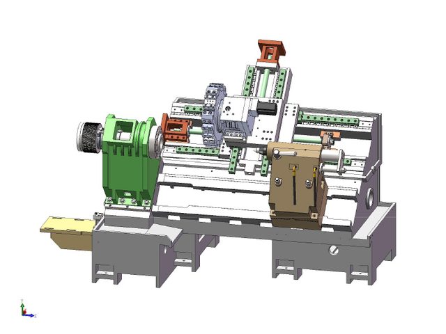 HTB550A مائلة سرير CNC مخرطة