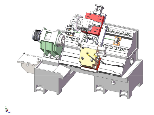 HTB450A مائلة سرير CNC مخرطة