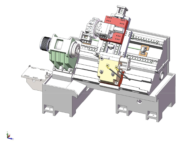 HTB450A مائلة سرير CNC مخرطة