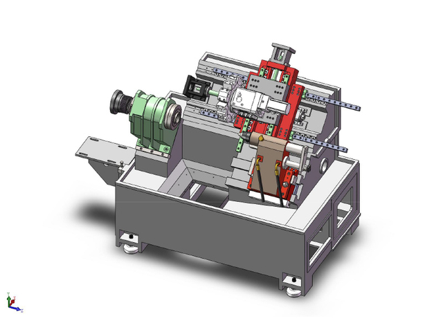 HTB350 مخرطة سرير مائلة CNC 