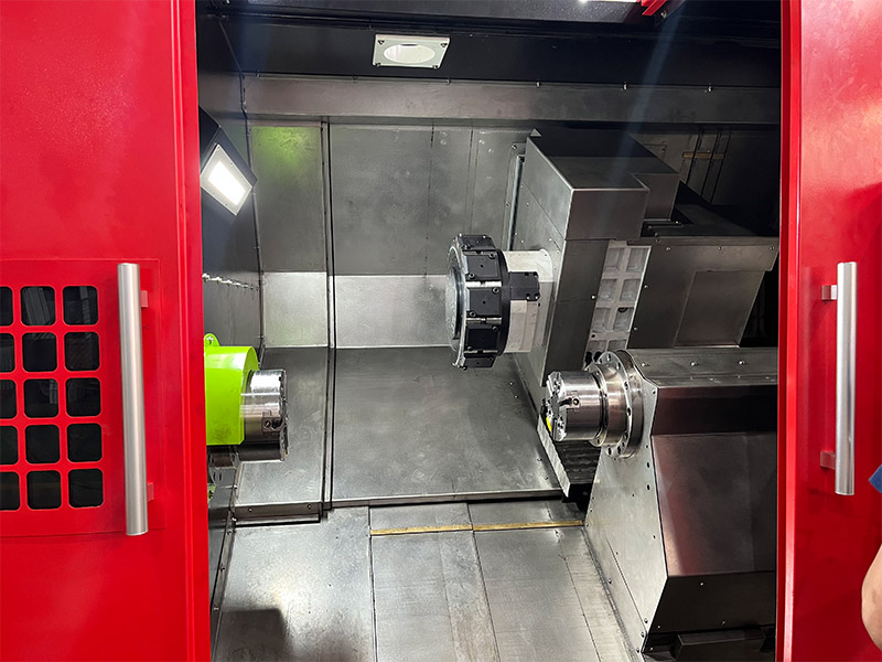 G500 مخرطة CNC المغزل المزدوج