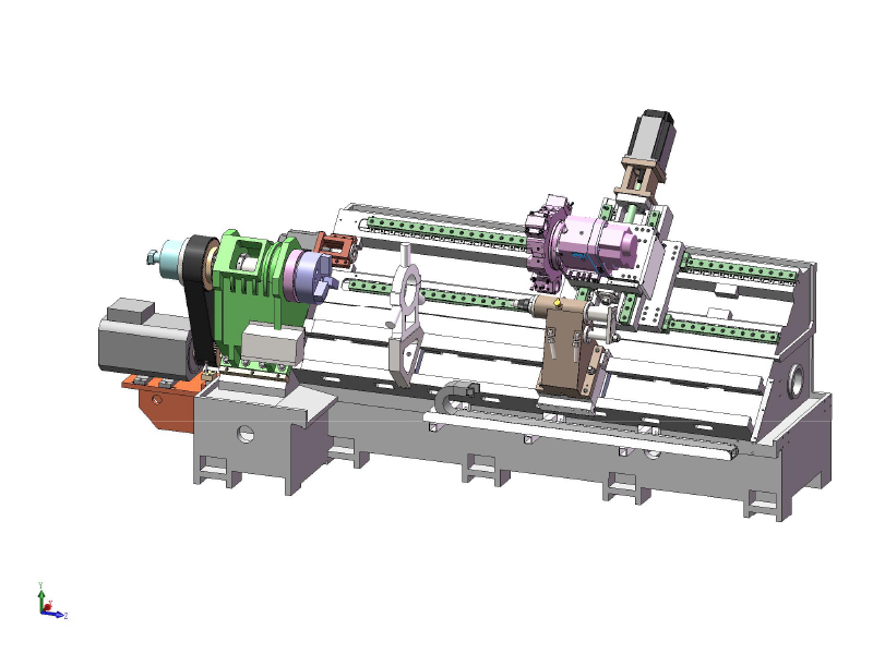 HTB5150 مخرطة CNC سرير مائل
