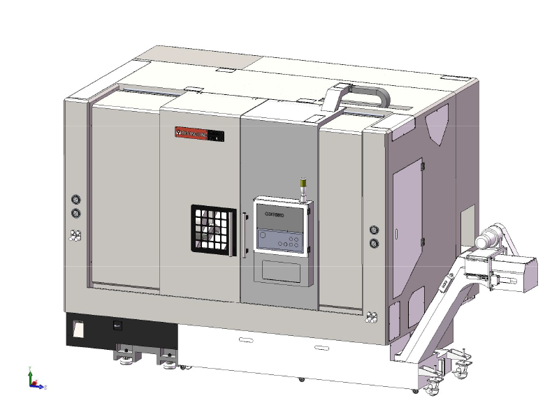 G500 مخرطة CNC المغزل المزدوج