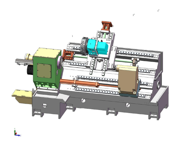HTB650A مائلة سرير CNC مخرطة